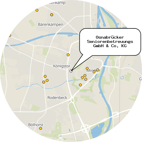 Kartenausschnitt für die Firma Osnabrücker Seniorenbetreuungs GmbH & Co. KG