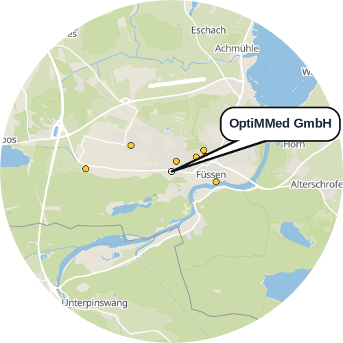 Kartenausschnitt für die Firma OptiMMed GmbH