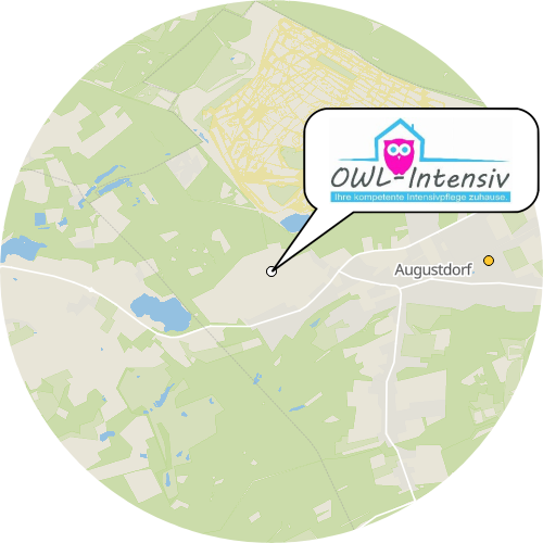 Kartenausschnitt für die Firma OWL-Intensiv