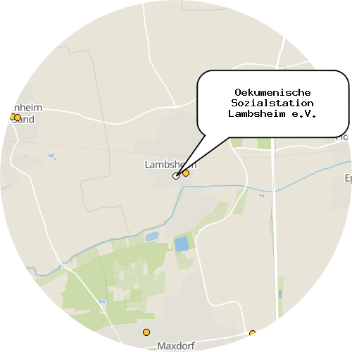 Kartenausschnitt für die Firma Oekumenische Sozialstation Lambsheim e.V.
