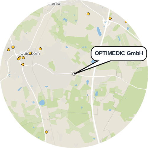 Kartenausschnitt für die Firma OPTIMEDIC GmbH