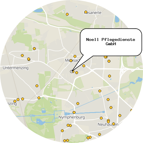Kartenausschnitt für die Firma Noell Pflegedienste GmbH