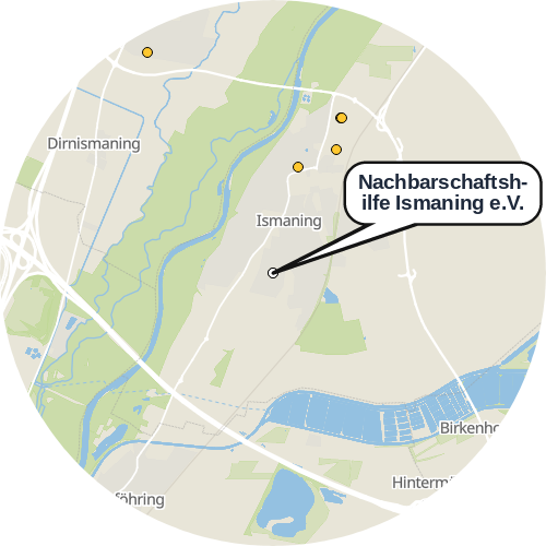 Kartenausschnitt für die Firma Nachbarschaftshilfe  Ismaning e.V.