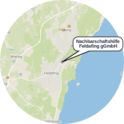 Kartenausschnitt für die Firma Nachbarschaftshilfe  Feldafing gGmbH