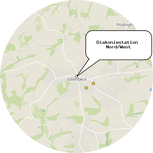 Kartenausschnitt für die Firma Diakoniestation  Nord/West