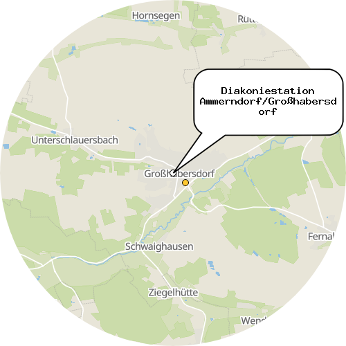 Kartenausschnitt für die Firma Diakoniestation Ammerndorf/Großhabersdorf