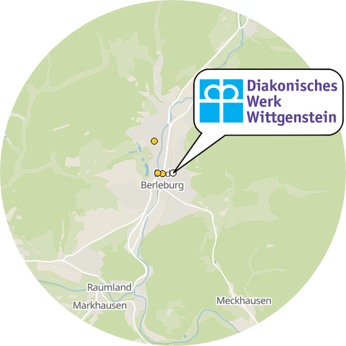 Kartenausschnitt für die Firma Diakoniestation Bad Berleburg