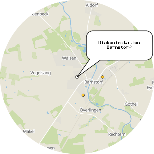 Kartenausschnitt für die Firma Diakoniestation Barnstorf