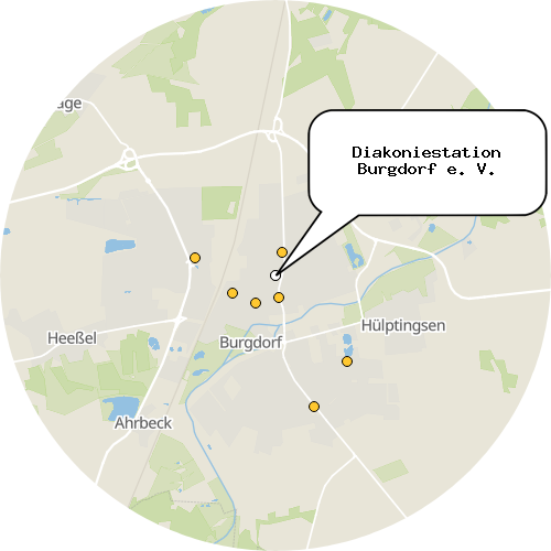 Kartenausschnitt für die Firma Diakoniestation Burgdorf e. V.