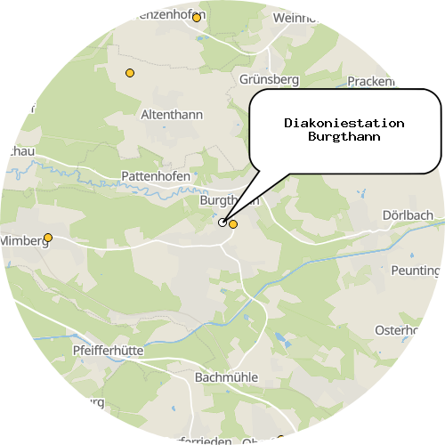 Kartenausschnitt für die Firma Diakoniestation Burgthann