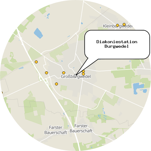 Kartenausschnitt für die Firma Diakoniestation Burgwedel