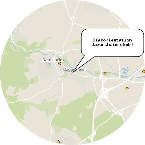 Kartenausschnitt für die Firma Diakoniestation Dagersheim gGmbH