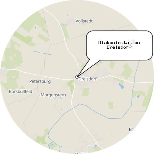 Kartenausschnitt für die Firma Diakoniestation Drelsdorf