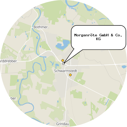 Kartenausschnitt für die Firma Morgenröte GmbH & Co. KG