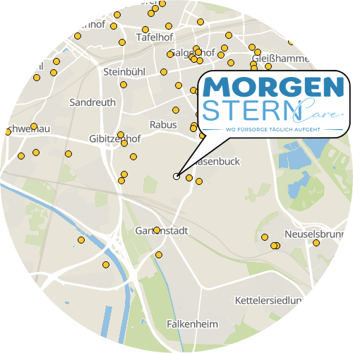 Kartenausschnitt für die Firma Morgenstern Care e.K.