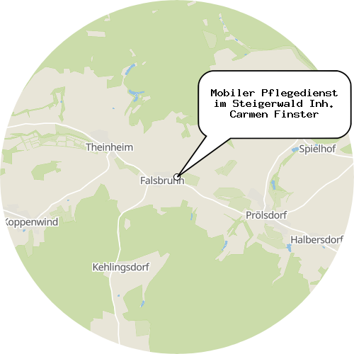 Kartenausschnitt für die Firma Mobiler Pflegedienst im Steigerwald Inh. Carmen Finster
