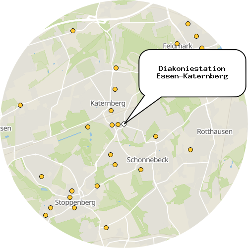 Kartenausschnitt für die Firma Diakoniestation Essen-Katernberg