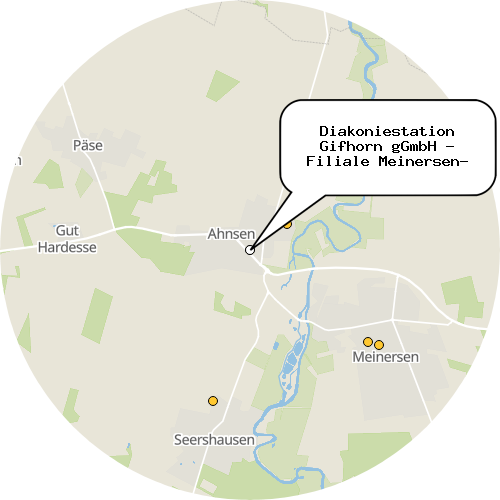 Kartenausschnitt für die Firma Diakoniestation Gifhorn gGmbH - Filiale Meinersen-