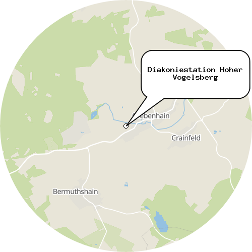 Kartenausschnitt für die Firma Diakoniestation Hoher Vogelsberg