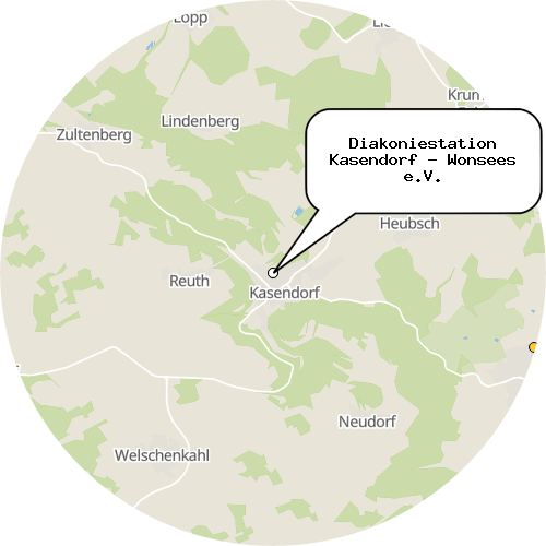 Kartenausschnitt für die Firma Diakoniestation Kasendorf - Wonsees e.V.