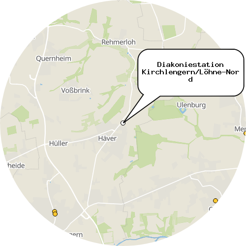 Kartenausschnitt für die Firma Diakoniestation Kirchlengern/Löhne-Nord