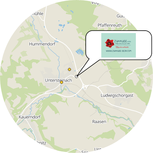 Kartenausschnitt für die Firma ZUHAUSE sein - Ambulante Pflege GmbH