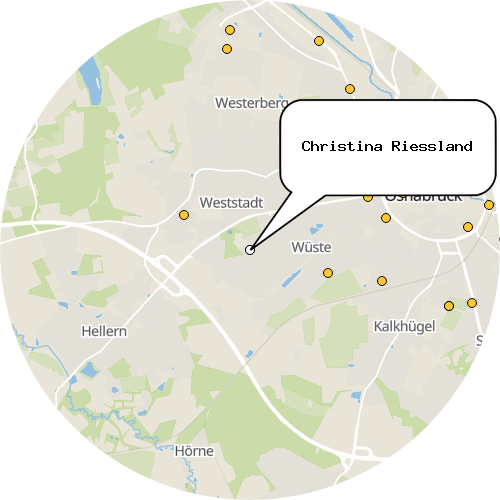 Kartenausschnitt für die Firma Christina Riessland