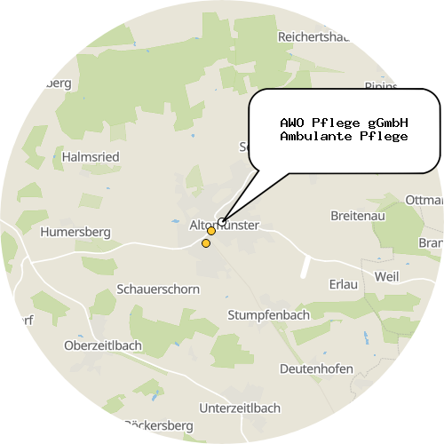 Kartenausschnitt für die Firma AWO Pflege gGmbH Ambulante Pflege