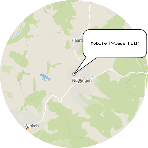 Kartenausschnitt für die Firma Mobile Pflege FLIP