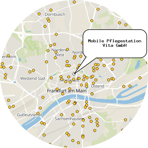 Kartenausschnitt für die Firma Mobile Pflegestation Vita GmbH
