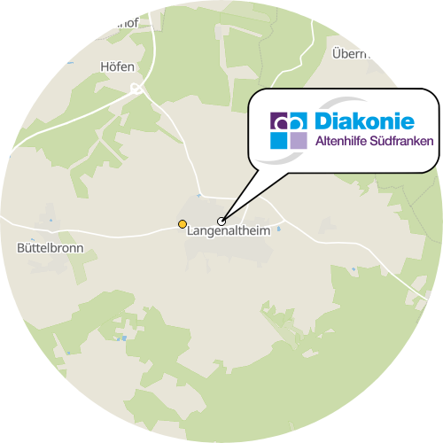 Kartenausschnitt für die Firma Diakoniestation Langenaltheim / Pappenheim