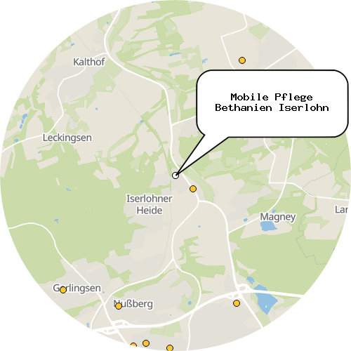 Kartenausschnitt für die Firma Mobile Pflege Bethanien Iserlohn