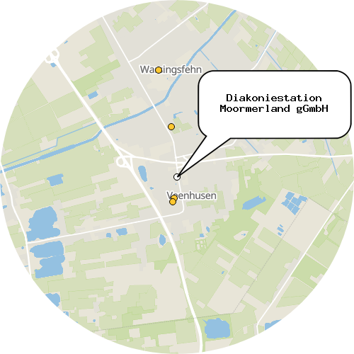 Kartenausschnitt für die Firma Diakoniestation Moormerland gGmbH