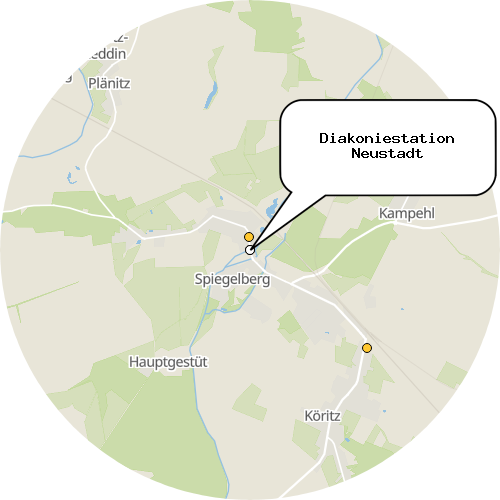 Kartenausschnitt für die Firma Diakoniestation Neustadt