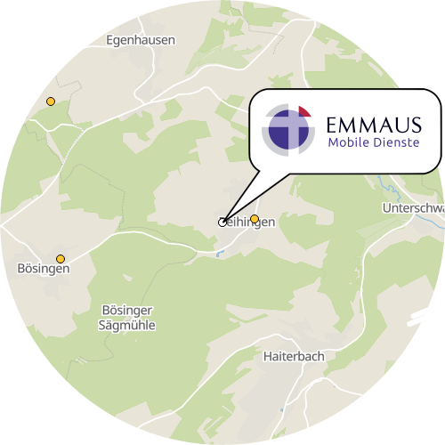 Kartenausschnitt für die Firma Mobile Dienste Emmaus Seniorenzentrum Emmaus gGmbH