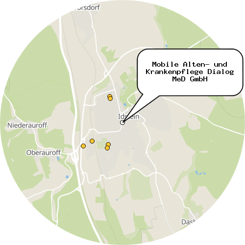 Kartenausschnitt für die Firma Mobile Alten- und Krankenpflege Dialog MeD GmbH