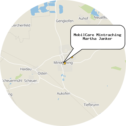 Kartenausschnitt für die Firma MobilCare Mintraching Martha Janker