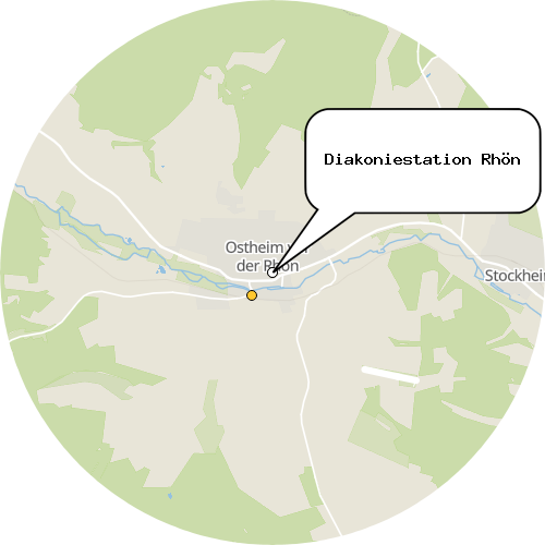 Kartenausschnitt für die Firma Diakoniestation Rhön