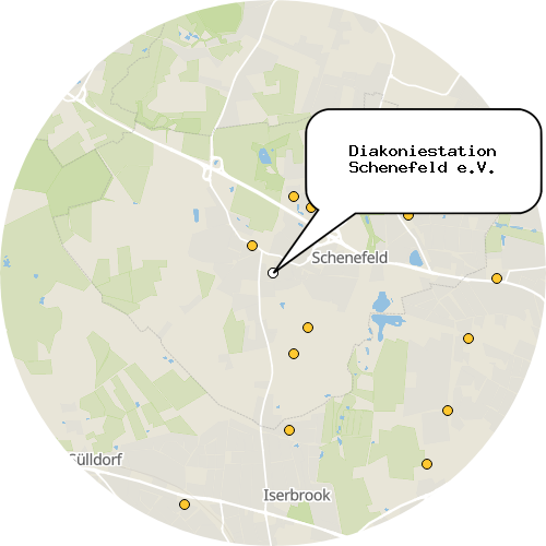 Kartenausschnitt für die Firma Diakoniestation Schenefeld e.V.