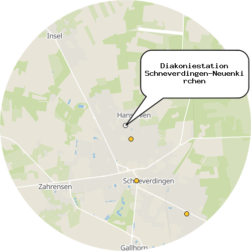 Kartenausschnitt für die Firma Diakoniestation Schneverdingen-Neuenkirchen