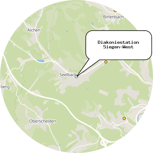 Kartenausschnitt für die Firma Diakoniestation Siegen-West