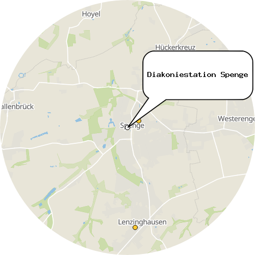 Kartenausschnitt für die Firma Diakoniestation Spenge