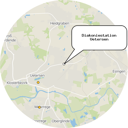 Kartenausschnitt für die Firma Diakoniestation Uetersen