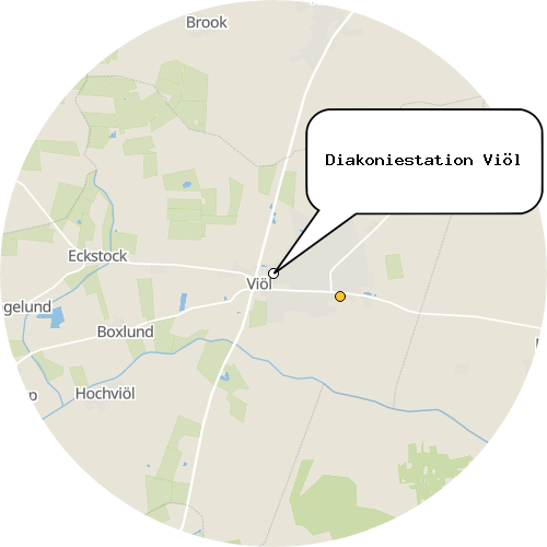 Kartenausschnitt für die Firma Diakoniestation Viöl