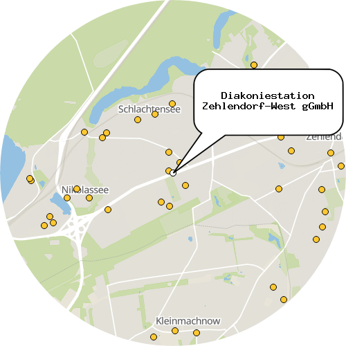 Kartenausschnitt für die Firma Diakoniestation Zehlendorf-West gGmbH