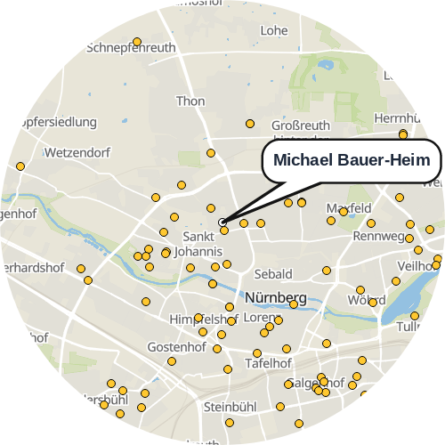 Kartenausschnitt für die Firma Michael Bauer-Heim