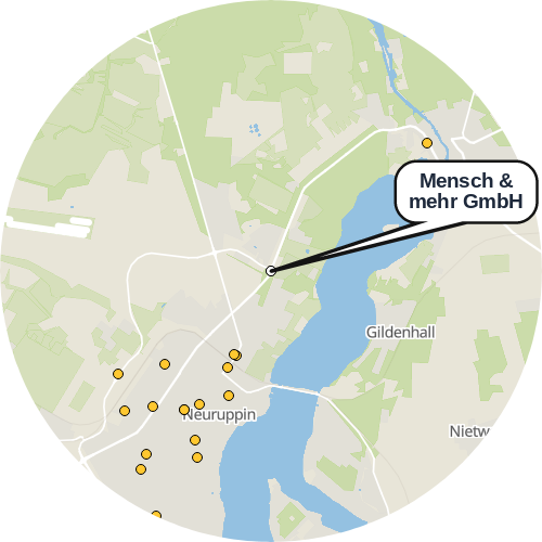 Kartenausschnitt für die Firma Mensch & mehr GmbH