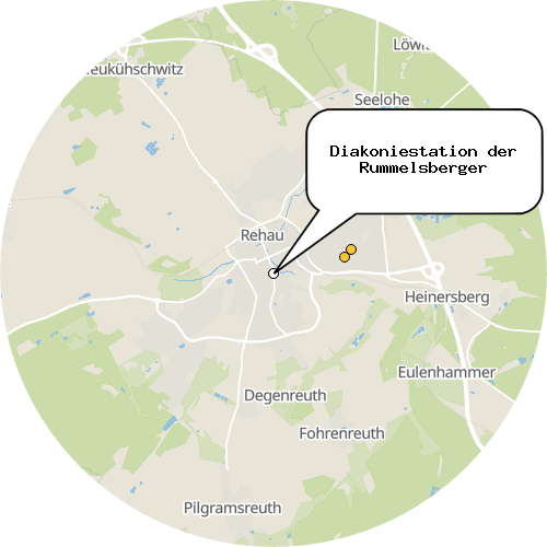 Kartenausschnitt für die Firma Diakoniestation der Rummelsberger