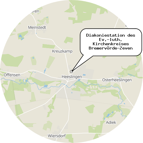 Kartenausschnitt für die Firma Diakoniestation des Ev.-luth. Kirchenkreises Bremervörde-Zeven