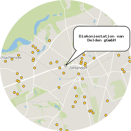 Kartenausschnitt für die Firma Diakoniestation van Delden gGmbH